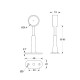 ADJUSTABLE TUBE SUPPORT D.25 - CHROME